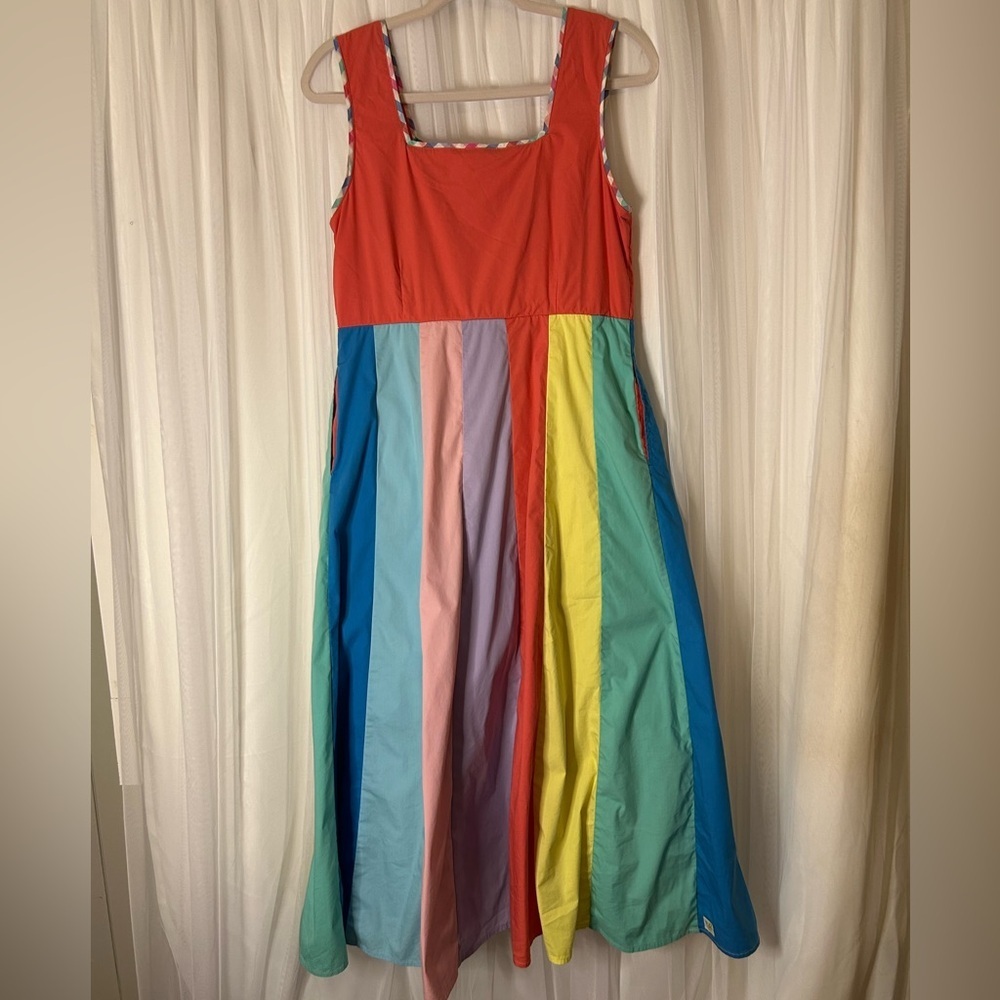 Wildflowers Coral and Multicolor Midi Dress - Picture 3 of 4